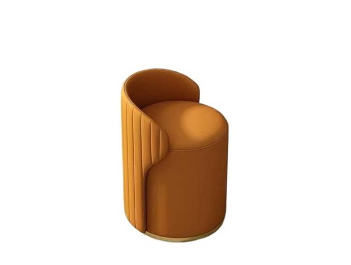 Zymjzbetic Schminkhocker Bequemer Ankleidehocker for das Schlafzimmer Drehbare kreative Wohnzimmer-Freizeit-Stuhl-Möbel-Taschen-Rückenlehne(Orange - rotating)