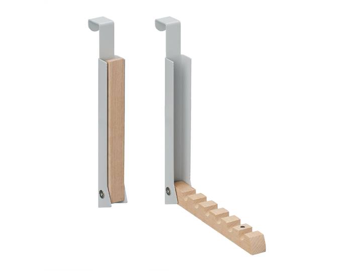 Klappbare Türgarderobe 2er-Set Hellbraun-Grau