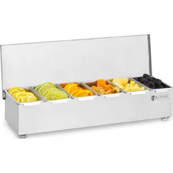 Royal Catering Zutatenbehälter - Edelstahl - 6 x 450 ml
