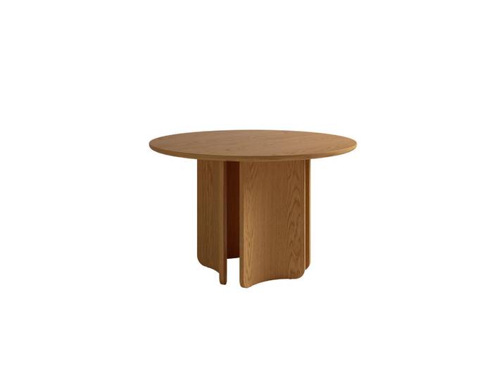 Schöner Wohnen Esstisch, Eichefarben, Holzwerkstoff, furniert, rund, C-Form, 120x76x120 cm, Esszimmer, Esstische, Holztisch, Esstische furniert