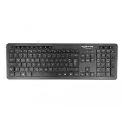 Delock Silent kabellose Tastatur - QWERTZ Deutsch - Schwarz
