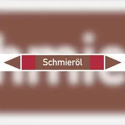 Rohrleitungskennzeichen Schmieröl - 100x15 mm Folie selbstklebend