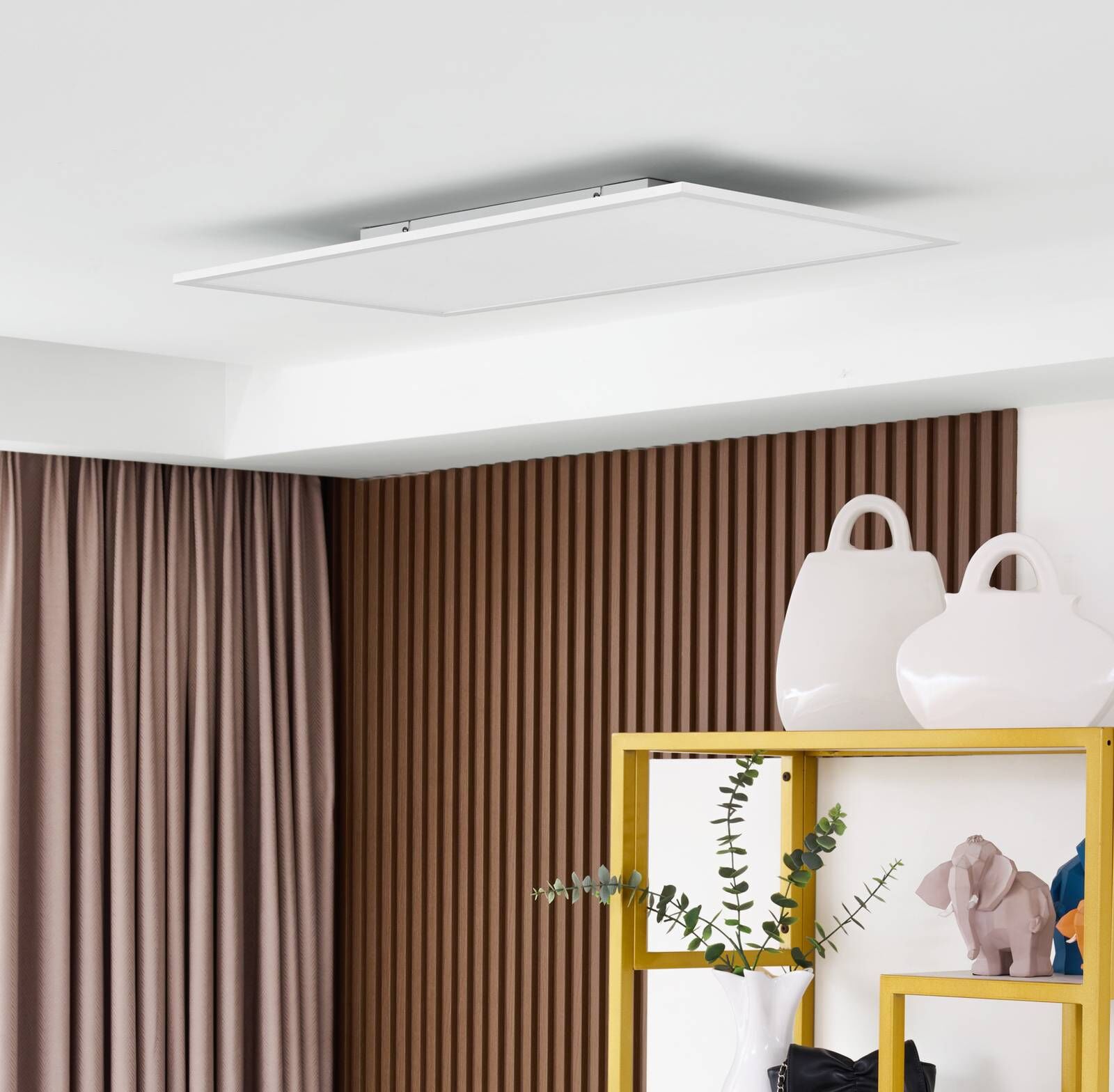 LED Panel Lamin Lindby, dimmable, White / opal, Living / Dining Room, Modern, LED Panel