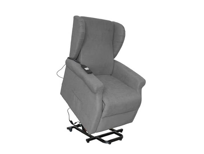 GARDENIA Lara Relaxsessel mit Verstellbarer Rückenlehne, elektrisch, 2 Motoren, Legierter Stahl Holz Stahllegierung Stoff, grau, 72 x 92 x 103