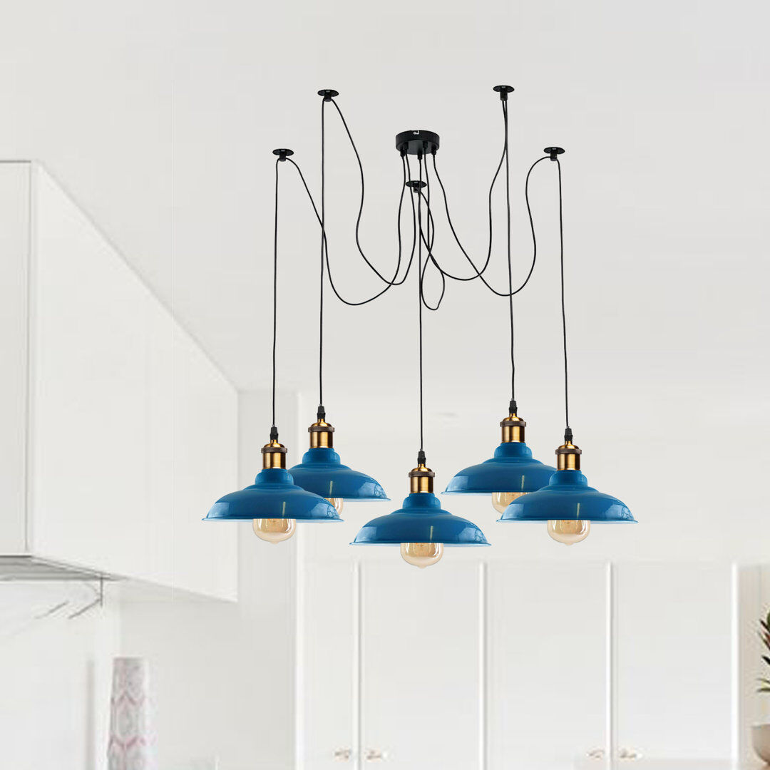 Longshore Tides London 5 - Light Pendant Light Blue 213.5cm H X 32cm W X 32cm D