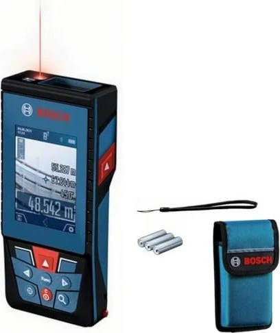 BOSCH Professional Akku-Laser-Entfernungsmesser GLM 100-25 C, Schutzhülle 0.601.072.Y00 (3 × AA)