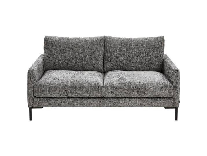 Hom`in 2,5-Sitzer, Grau, Metall, Füllung: Schaumstoff, Polyethersulfon (Pes), 176x78x90 cm, Wohnzimmer, Sofas & Couches, Sofas, 2-Sitzer Sofas