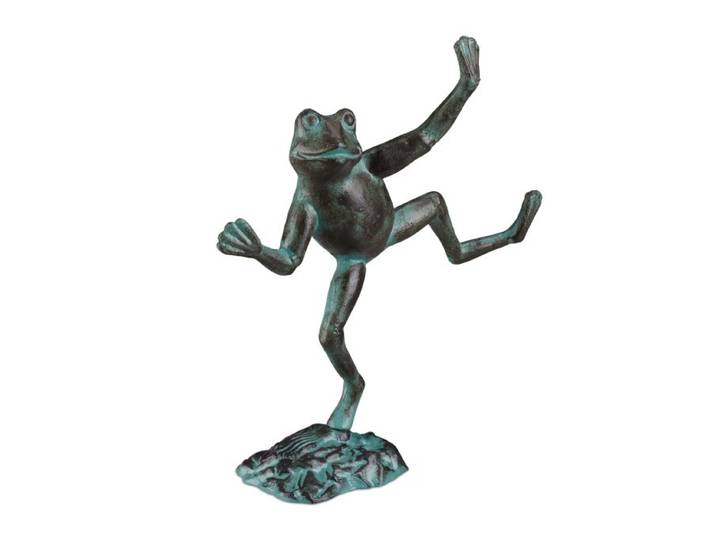 Relaxdays 3 x Gartenfigur Frosch