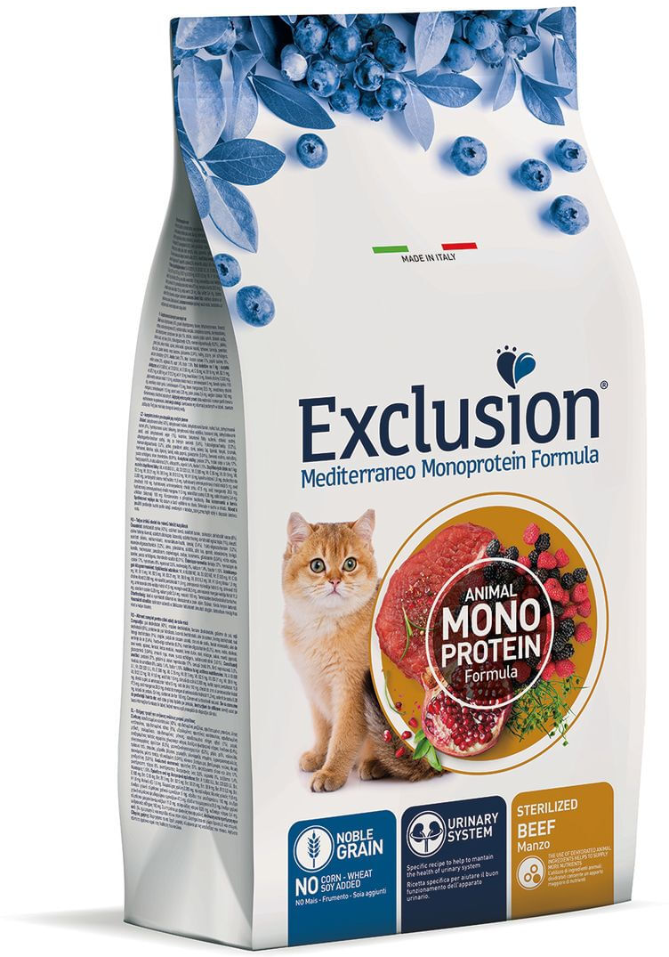 Exclusion Cat Mediterraneo Monoprotein Adult Sterilized al Manzo 1.5KG