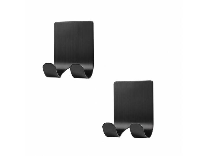 XIVADA - Scheermeshouder Douche - Scheermeshaakjes Zelfklevend - Handdoekhouder - 2 stuks - Zwart