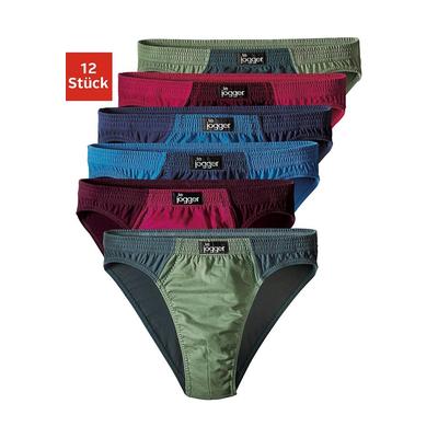 Slip LE JOGGER, Herren, Gr. 8, 12 Stk., bunt, Jersey, Obermaterial: 100% Baumwolle, eng, Unterhosen Slip, im Sparpack, Topseller
