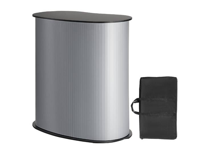 SucceBuy Comptoir de stand d'exposition portable avec paroi latérale, pliable, pour promotion et vente au détail