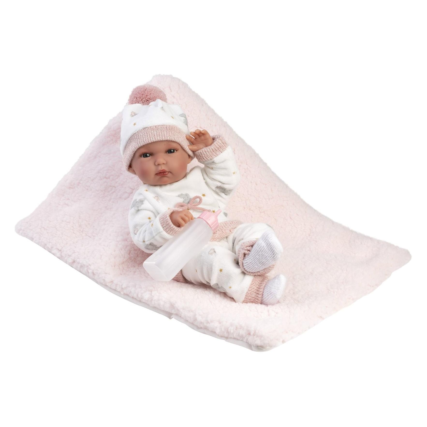 Llorens 63510 NEUGEBORENES MÄDCHEN - realistische Babypuppe mit Ganzkörper aus Vinyl - 35 cm (4-63510)