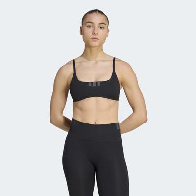 Sport-BH ADIDAS PERFORMANCE "ALL ME SPORT-BH, LEICHTER HALT, GERIPPT", Damen, Gr. L, N-Gr, schwarz, Obermaterial: 86% Polyester, 14% Elasthan, BHs Sport-BH, ohne Bügel, für Fitness und Yoga