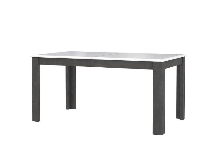Esstisch Wilander 160cm Grau/Weiß/Beton Dekor/Weiß