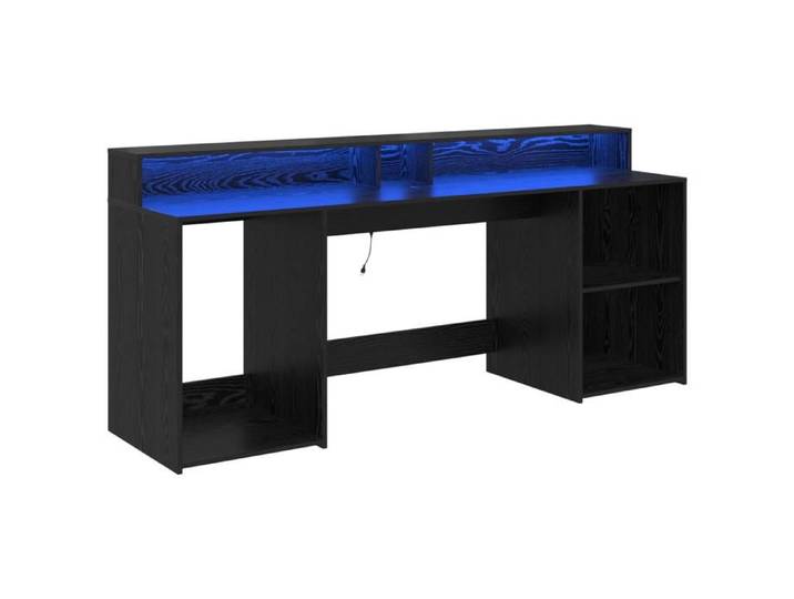 FAF-NEUF* Bureau informatique Bureau - chêne noir - 200x55x91 cm - bois d'ingénierie JUIN389866