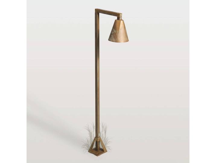 Moretti Luce LED Wegeleuchte Silva Disk, bronze / altmessing, Messing, Landhaus / Rustikal, LED Außenleuchte