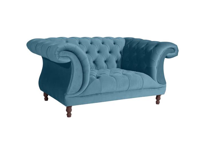 Max Winzer Chesterfield-Sessel, Petrol, Holz, Buche, 167x80x100 cm, Goldenes M, Made in Europe, Wohnzimmer, Sessel, Polstersessel