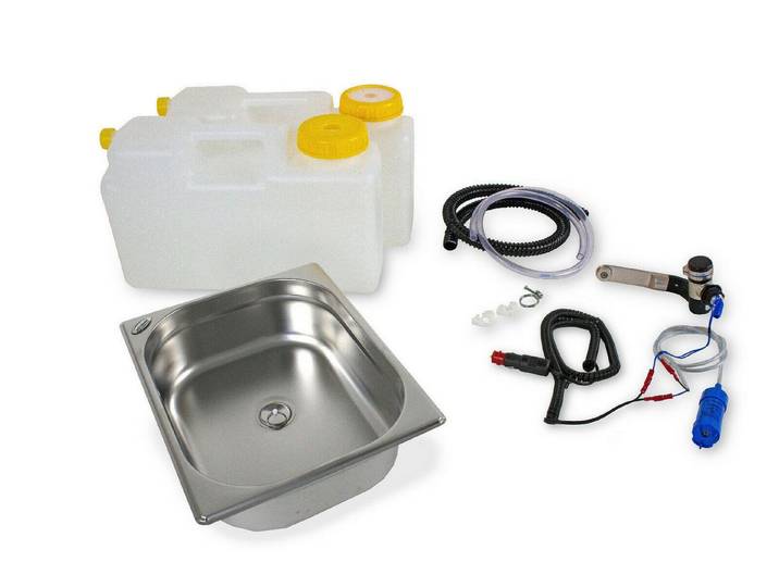 ad-ideen Waschbecken 12V Miniküche Camping Bausatz 325x265x100mm Womo Aktion