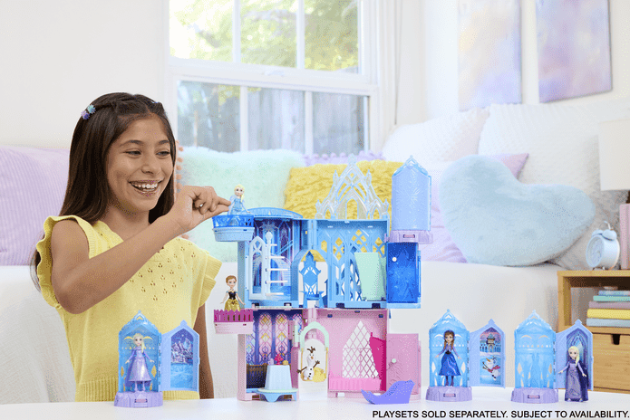 Frozen Storytime Stackers Anna's Castle Playset with Anna Doll and Olaf Figure by Mattel for Kids