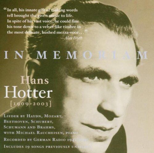 Hans Hotter - In memoriam Hans Hotter - Preis vom 08.10.2026 07:26:42 h