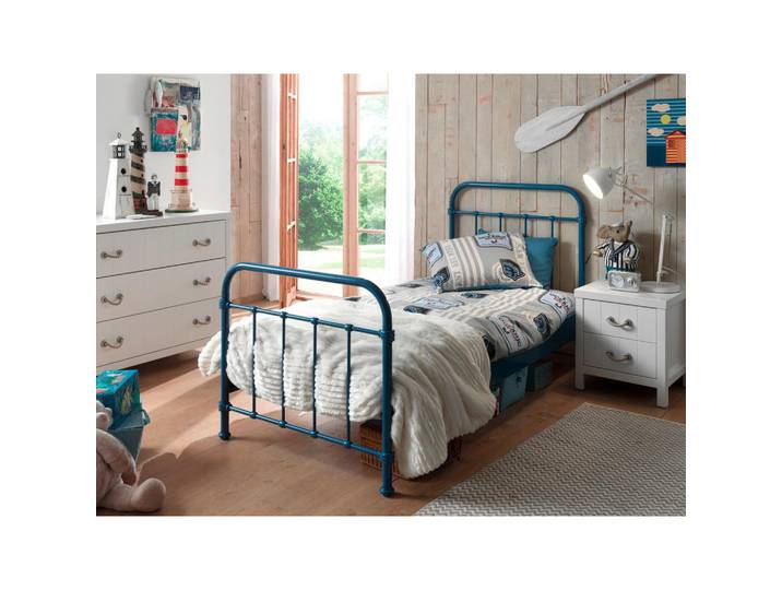 Vipack Kinder-/Juniorbett, Blau, Metall, 90x200 cm, Kinderzimmer & Jugendzimmer, Kindermöbel, Kinderbetten