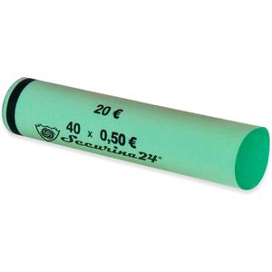 Securina24 Münzhülsen SR-30050, für Rollgeld, 300 vorgefertigte Hülsen für 50 Cent
