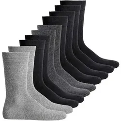 JACK AND JONES JACK&JONES Herren Socken 10er Pack - JACJENS SOCK, One Size, Größe 40-46 in Schwarz Schwarz