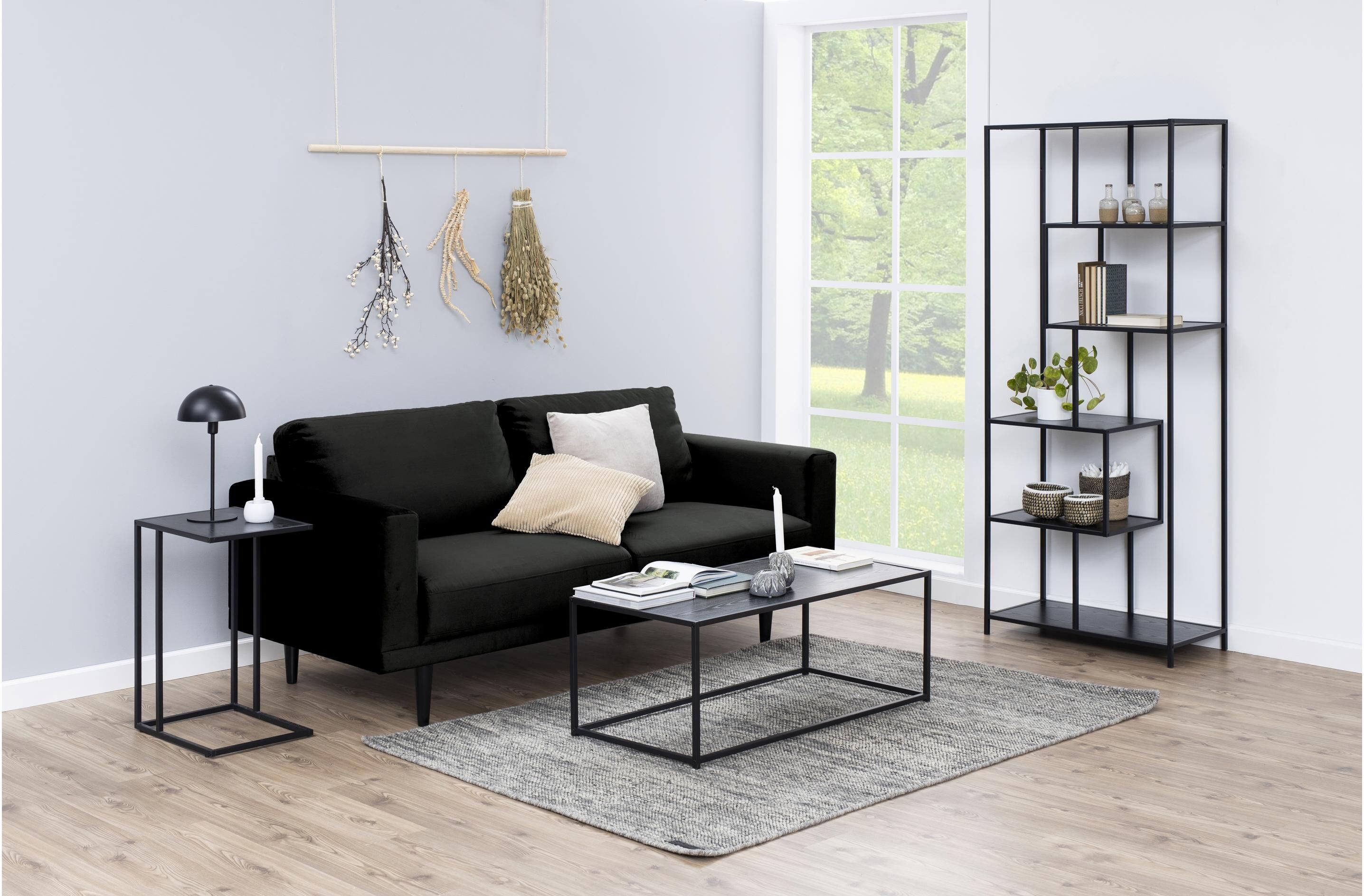 Beistelltisch AC DESIGN "Seaford", schwarz, B:43cm H:63cm T:35cm, Tische, Beistelltisch schwarz B/H/T: 43cm x 63cm x 35cm