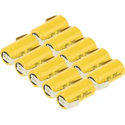 10x XCell Akku Sub-C 1,2V 2000mAh X2000SCR Hochstrom Z Lötfahne