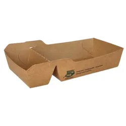 Papstar 560 Stück Pommesschalen groß, Pappe  pure  2-geteilt, 10 x 19 cm  100% Fair