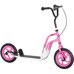 ROLLER Kinder Tretroller Kickscooter mit verstellbarem Lenker 12 Zoll Räder Rosa