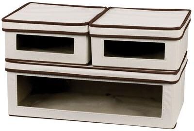 Household Essentials Vision Storage Boxes with Lids, 3 Piece Set - Not Applicable