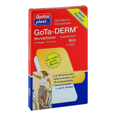 Gothaplast GmbH GOTA-DERM thin hydrokoll.Wundpfl.steril 5x10 cm 10 St 00176360