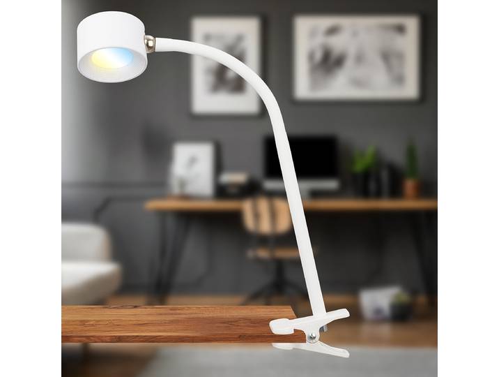 Lampe de table LED rechargeable Tari Ø 8cm Blanc/Blanc Matériau : Métal Surface en métal : Enduit par poudrage Type de matière synthétique :