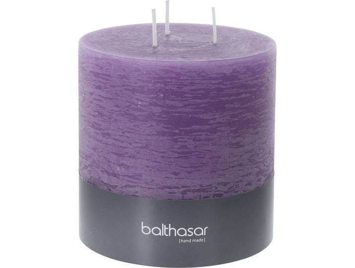 Zylinderkerze Rustico 3-Docht - Farbe: flieder - Material: Wachs - 147