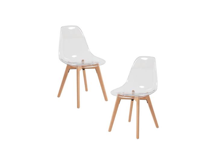 2er Set Kelen Transparente Stühle
