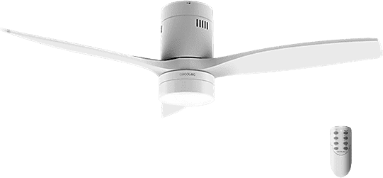 REACONDICIONADO Seminuevo Excelente Ventilador de techo - Cecotec EnergySilence Aero 5600 ClassicWhite, 40W DC, luz LED, 3 aspas madera, 6 velocidades