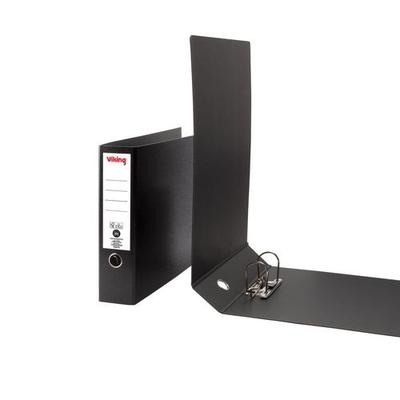 Viking Ordner Breit DIN A3 75 mm Schwarz 2 Ringe Pappkarton Querformat