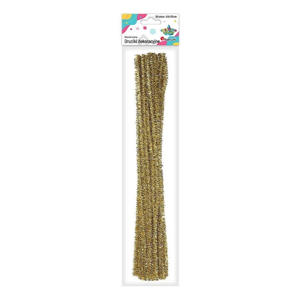 Titanum Metallisierte Drähte 0,6x30cm, 30 Stück, Gold (52524388)