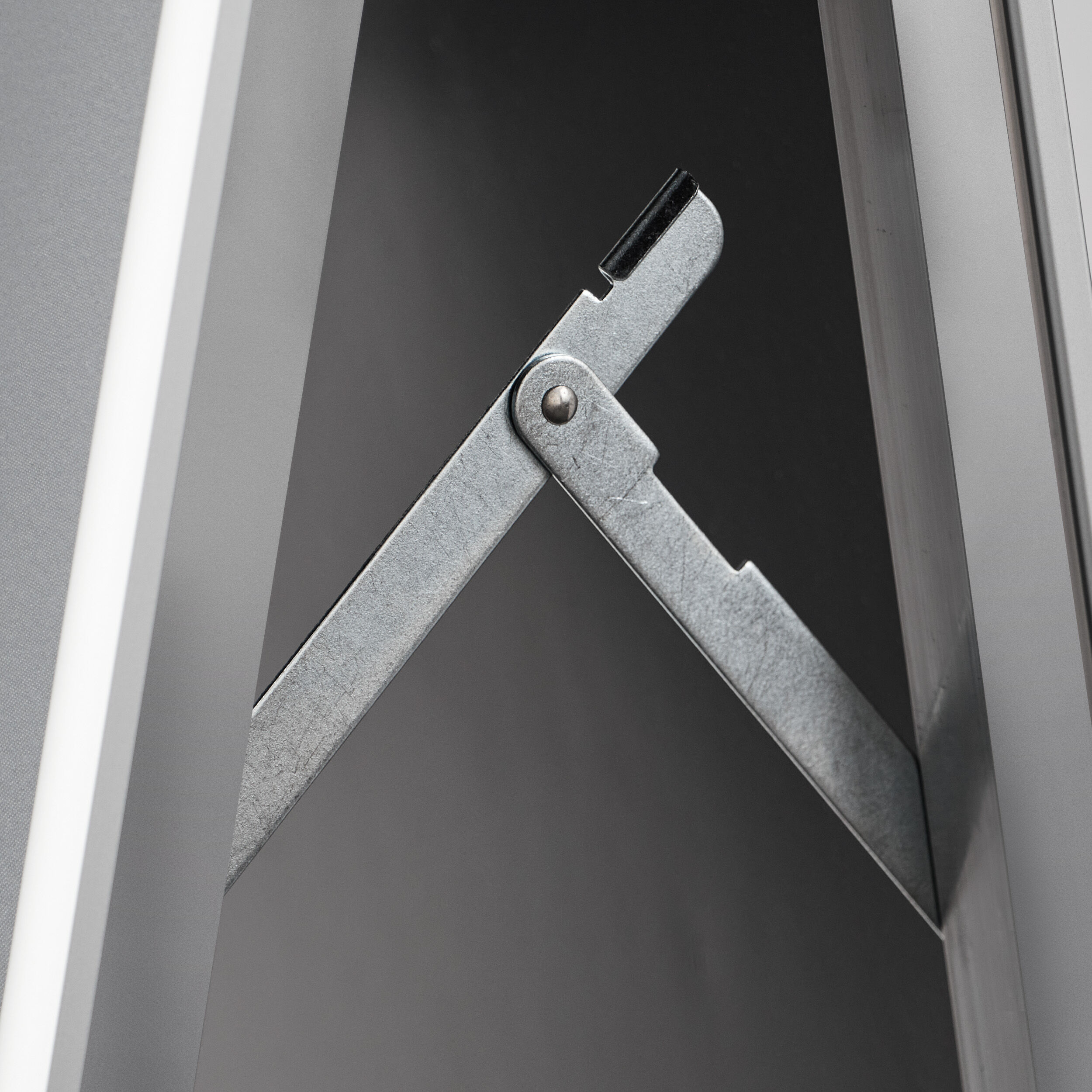 SPRINTIS Stop-trottoir AIR-STOP A1, profil 25 mm, coins en onglet En onglet   argent, aluminium