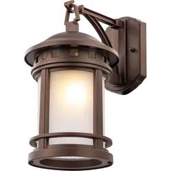 Maytoni, Gartenbeleuchtung, Salamanca Wandleuchte E27 Braun IP44 Glas (E27, IP44)