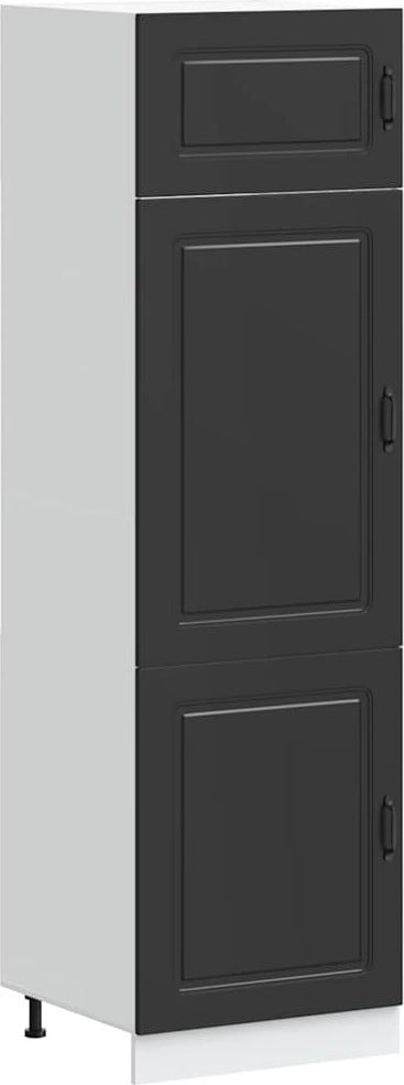 vidaXL Keukenkast Kalmar, zwart, houtvezel