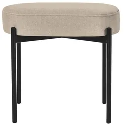meet Ovale Bank »Gaia S« mit Stoffbezug beige, 49x45.5x38 cm