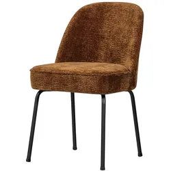 Esszimmerstuhl Vogue aus Chenille-Stoff, modernes Design, schwarz braun, weich gepolstert