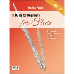 11 Duets for Beginners for Flute, Fachbücher von Matthias Petzold
