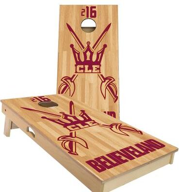 Skip's Garage Clevelend Believeland Outdoor Cornhole Board Set
