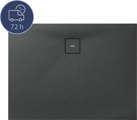 BREUER Duschwanne Mineralguss Modern Line Express Q72 Steinoptik anthrazit 90x140 cm