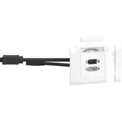 Hager GMSET049016 Multimedia-Anschlussset für VGA + HDMI frontrastend verkehrsweiß
