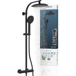 SCHÜTTE  MADURA  FRESH  Überkopfbrause-Set,  Schwarz  matt